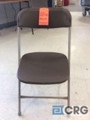Lot of (50) brown stackable folding chairs