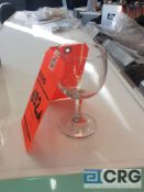 Lot of (569) 8 1/2 oz wine glasses with 16 RACKS, $8 additional charge per rack