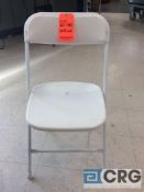 Lot of (50) white stackable folding chairs