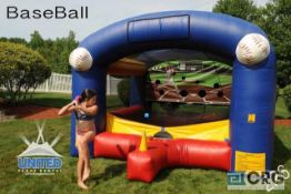 Baseball bow up bounce house with blower