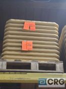 Lot of (6) 6 foot gold colored plastic folding tables