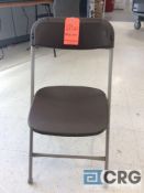 Lot of (50) brown stackable folding chairs