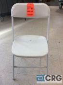 Lot of (50) white stackable folding chairs