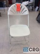 Lot of (50) white flair back stackable folding chairs