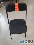 Lot of (50) black stackable folding chairs