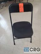 Lot of (50) black stackable folding chairs