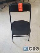 Lot of (50) black stackable folding chairs