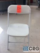 Lot of (50) white stackable folding chairs