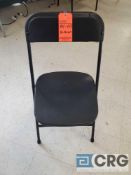 Lot of (50) black stackable folding chairs