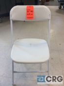 Lot of (50) white stackable folding chairs