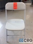 Lot of (50) white stackable folding chairs