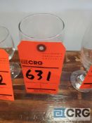 Lot of (150) 10 1/2 oz wine glasses with 6 RACKS, $8 additional charge per rack