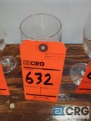 Lot of (700) 8 1/2 oz wine glasses with 28 racks, $8 additional charge per rack