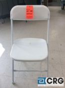 Lot of (50) white stackable folding chairs