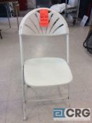 Lot of (50) white flair back stackable folding chairs