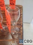 Lot of (288) champagne tulip glasses with 8 RACKS, $8 additional charge per rack