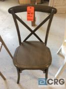 Lot of (50) rustic X-back chairs