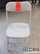 Lot of (50) white stackable folding chairs