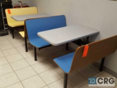 Lot of two assorted four seat dining booths