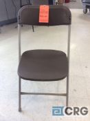 Lot of (50) brown stackable folding chairs