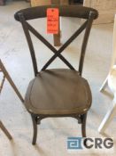 Lot of (50) rustic X-back chairs