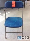 Lot of (50) blue stackable folding chairs