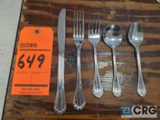 Lot of basic style flatware including (510) dinner knives, (160) dinner forks, (160) salad forks, (