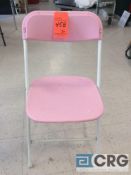 Lot of (50) pink stackable folding chairs