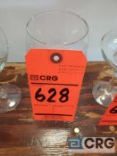 Lot of (418) 14 oz wine glasses with 21 RACKS, $8 additional charge per rack