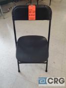 Lot of (50) black stackable folding chairs