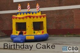 Birthday Cake bounce house with blower, 15 foot diameter