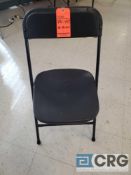 Lot of (50) black stackable folding chairs
