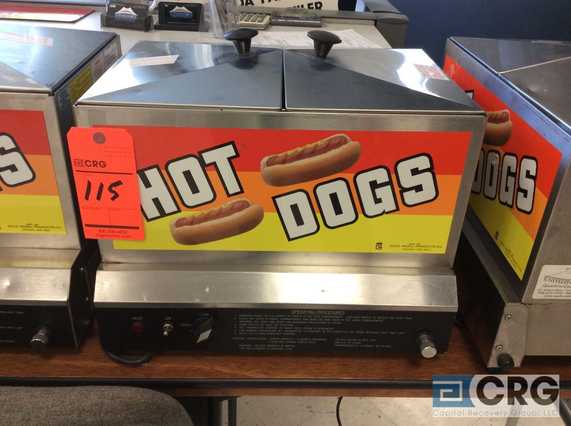 Gold Medal 8007 hot dog steamer