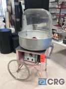 Econo Floss 3017SR cotton candy machine with portable cart