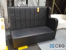 Black upholstered high back love seat