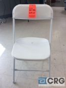 Lot of (50) white stackable folding chairs