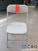 Lot of (50) white stackable folding chairs