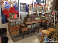 Lot of assorted wood crates etc.