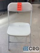 Lot of (50) white stackable folding chairs