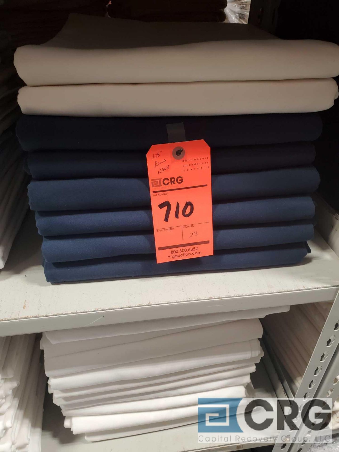 Lot of (23) NAVY BLUE Fortex 108 inch round table cloths