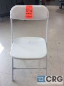 Lot of (50) white stackable folding chairs