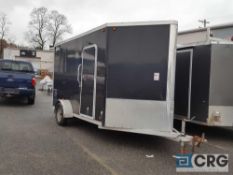 Legends V-nose SA, 15 foot trailer, with ramp type rear door and side door. 2011, GVWR: 1636 lbs,