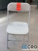 Lot of (50) white stackable folding chairs