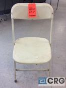 Lot of (50) off-white stackable folding chairs