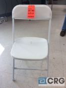 Lot of (50) white stackable folding chairs