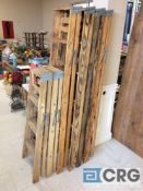 Lot of (8) assorted wood ladders, (4) at six foot high, and (4) at four foot high.