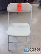 Lot of (50) white stackable folding chairs