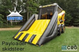 Payloader bounce house with blower