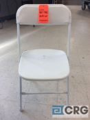 Lot of (50) white stackable folding chairs