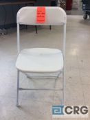 Lot of (50) white stackable folding chairs